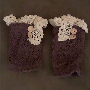 Brown boot socks